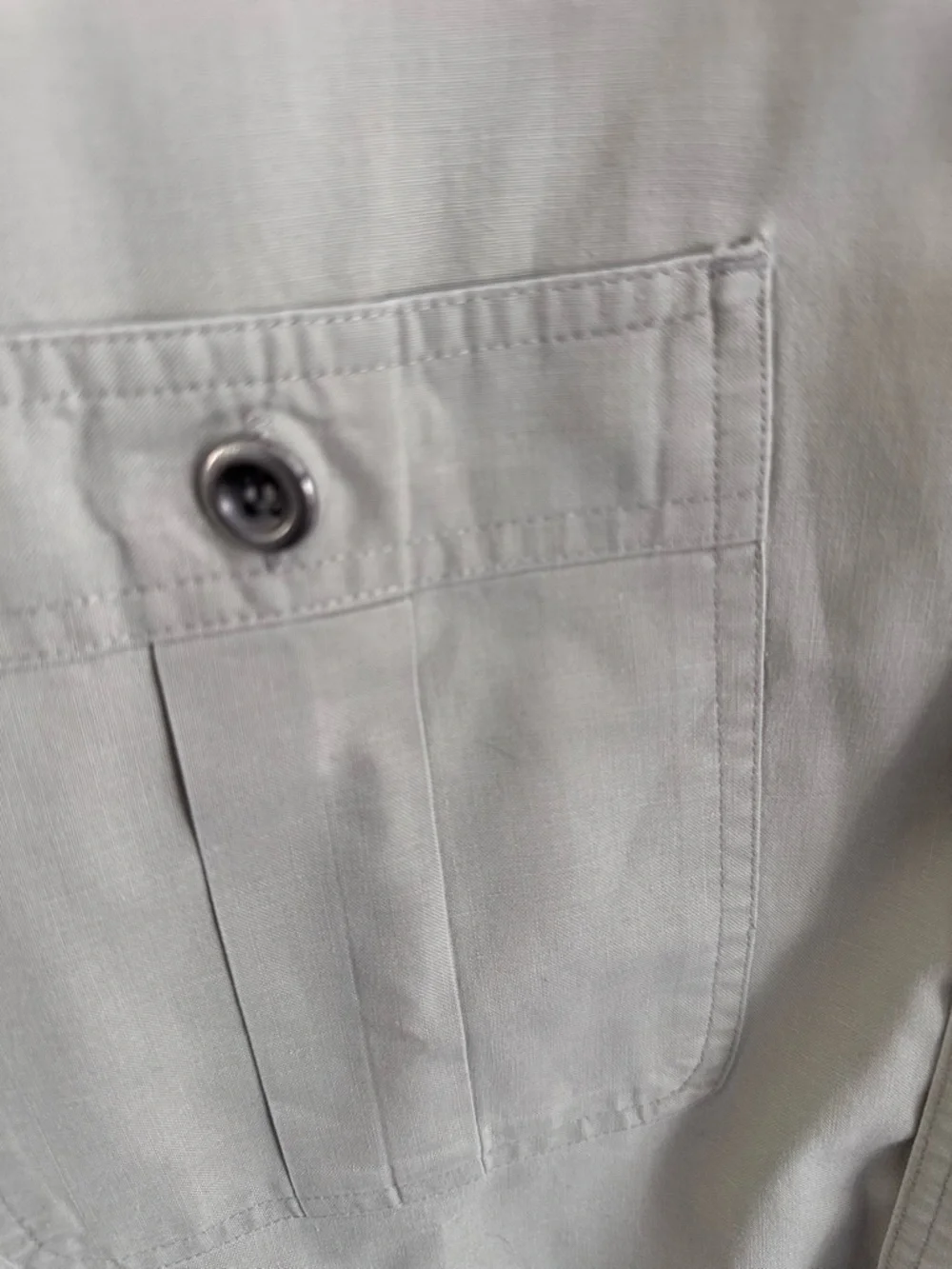 The North Face Mens Hiking Trail Shirt M-L Khaki Cotton Safari Outdoor Button Up